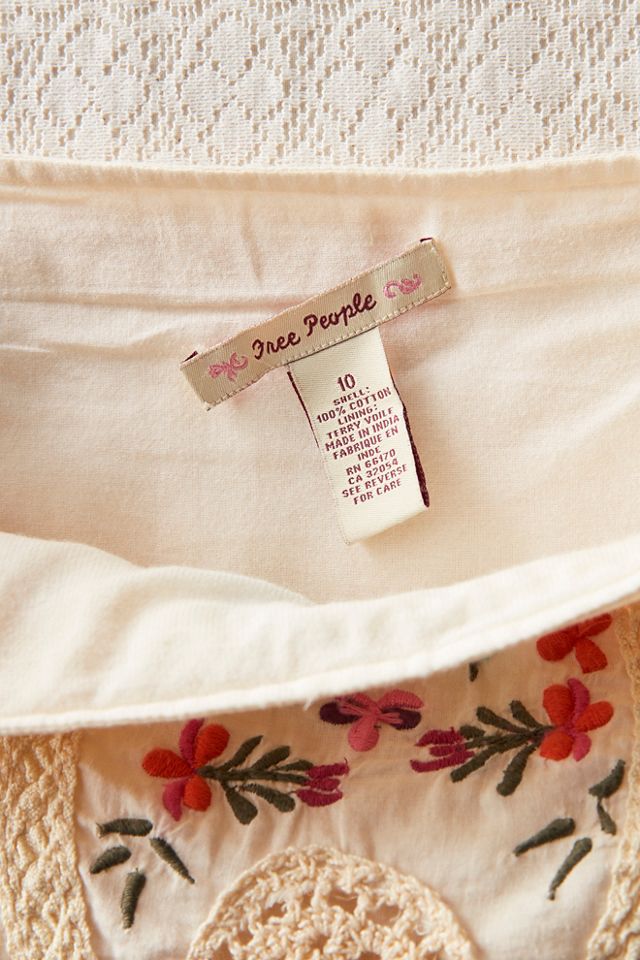 FP MART: Vintage: The Originals Embroidered And Crocheted Skirt #3