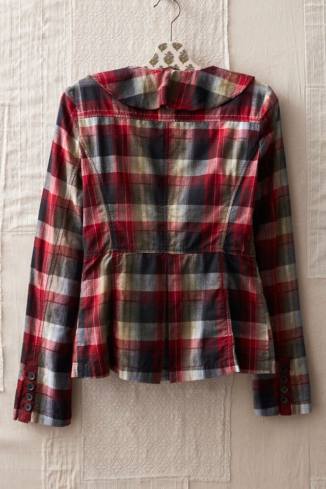 FP MART: Vintage: The Originals Plaid Shirt Jacket with Ruffles #1