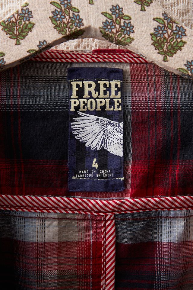 FP MART: Vintage: The Originals Plaid Shirt Jacket with Ruffles #3