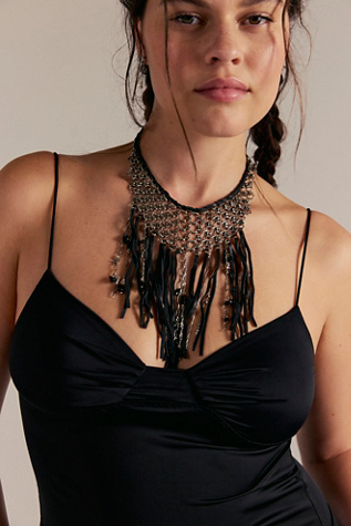 Cranston Fringe Necklace at Free People in Black
