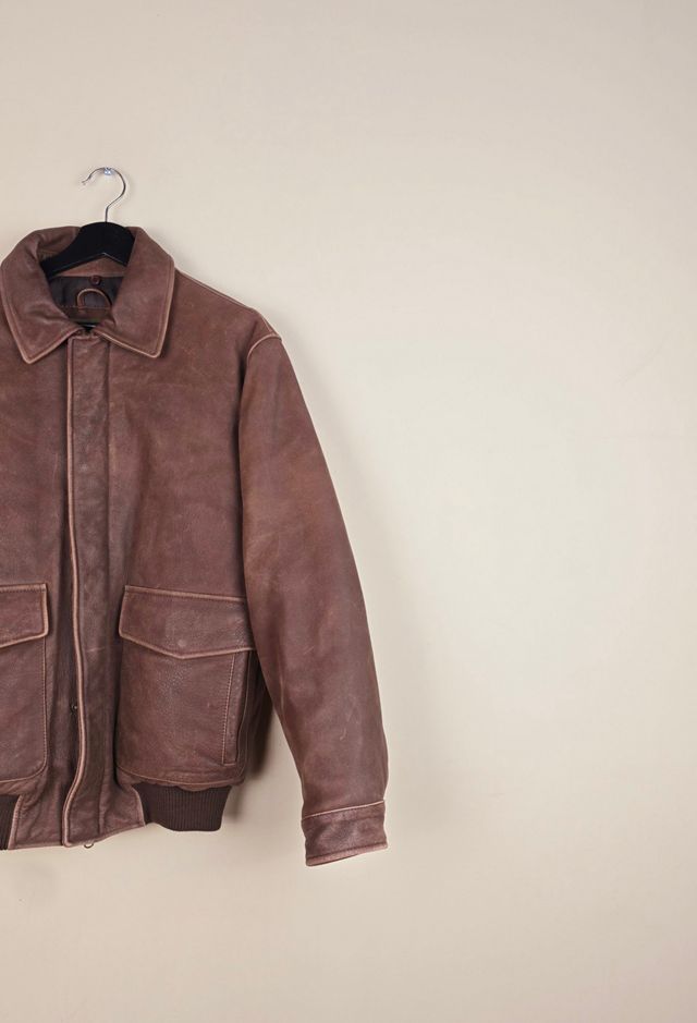 Classic Vintage Eddie Bauer Bomber Leather Jacket Selected By The Igala NYC #1