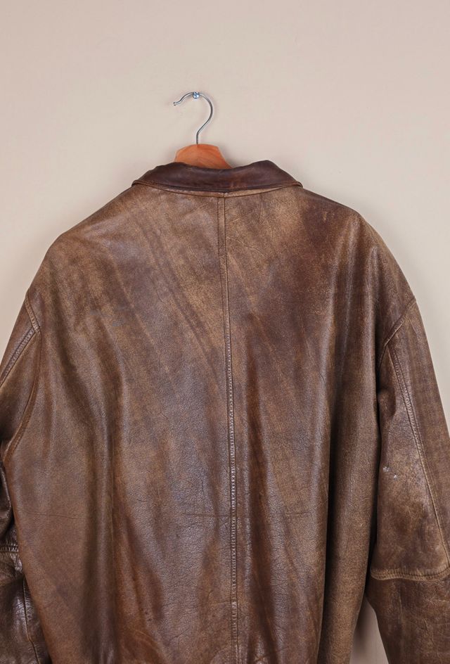 Vintage NY Bomber Leather Jacket Selected The Igala NYC #3