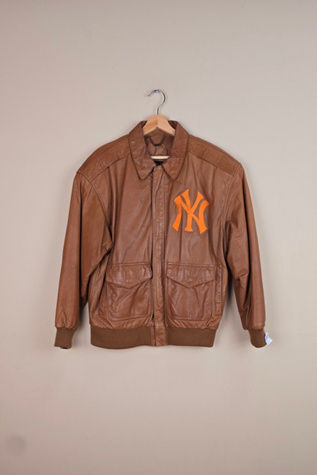 Vintage NY Bomber Leather Jacket Selected By The Igala NYC