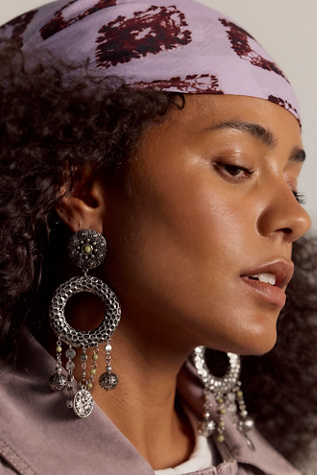 Florence Dangle Earrings at Free People in Silver & Sage