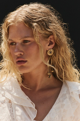 Florence Dangle Earrings at Free People in Gold