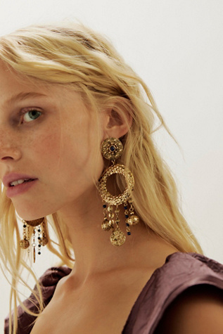 Florence Dangle Earrings at Free People in Gold