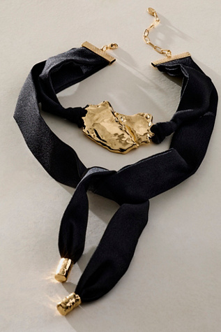 Merchant Wrap Necklace at Free People in Black