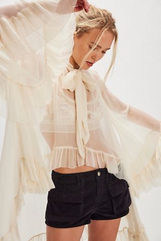 We The Free Low-Rise Corduroy Micro Shorts