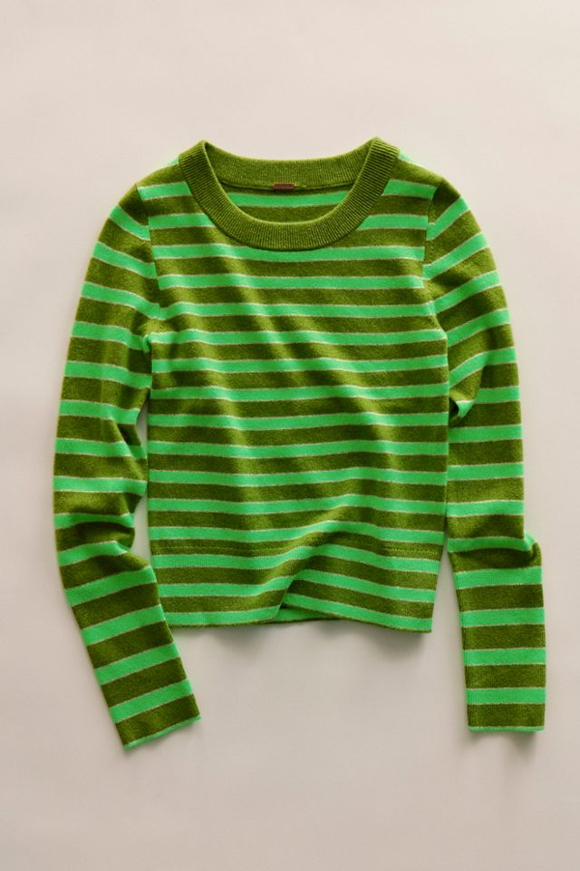 Malibu Striped Cashmere Crewneck Sweater #3