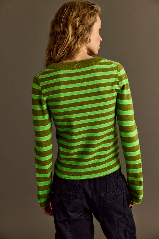 Malibu Striped Cashmere Crewneck #1
