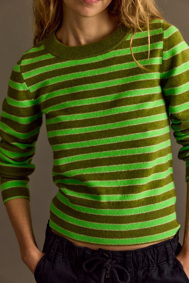 Malibu Striped Cashmere Crewneck #2