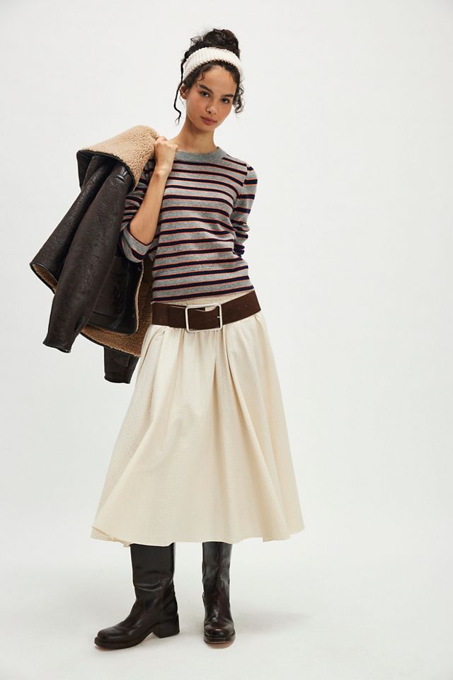 Malibu Striped Cashmere Crewneck #2