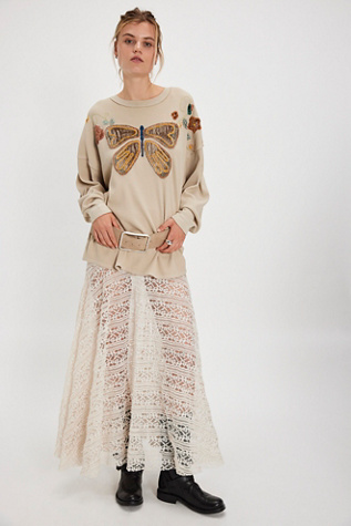 Velvet Wings Long Sleeve by Free People in White, Size: XL