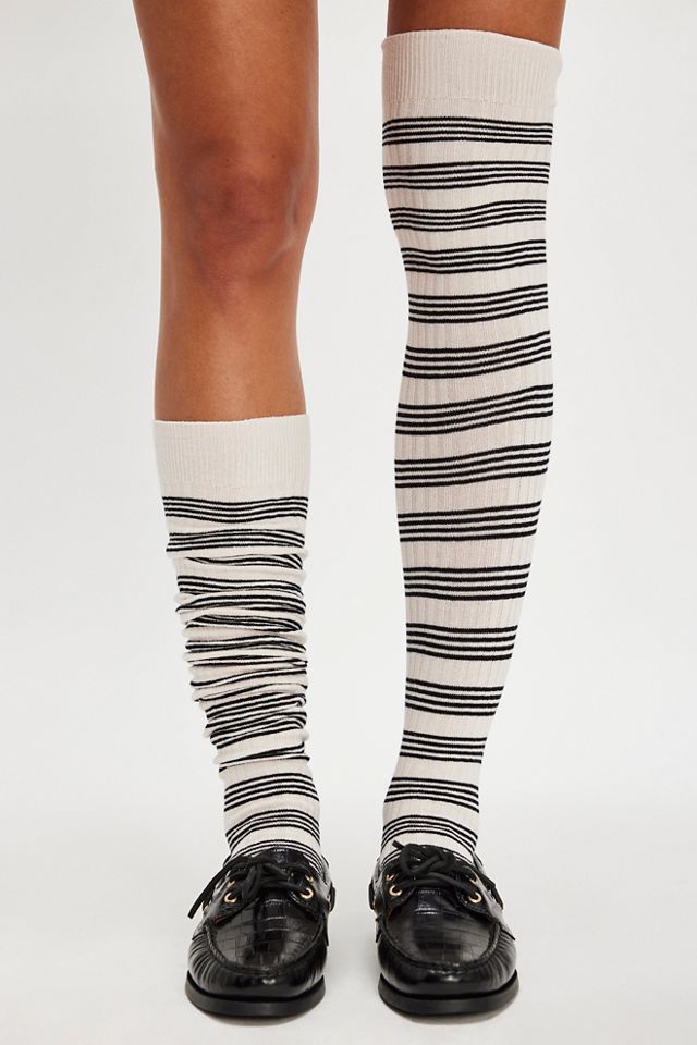Stripe Out Over The Knee Socks #1