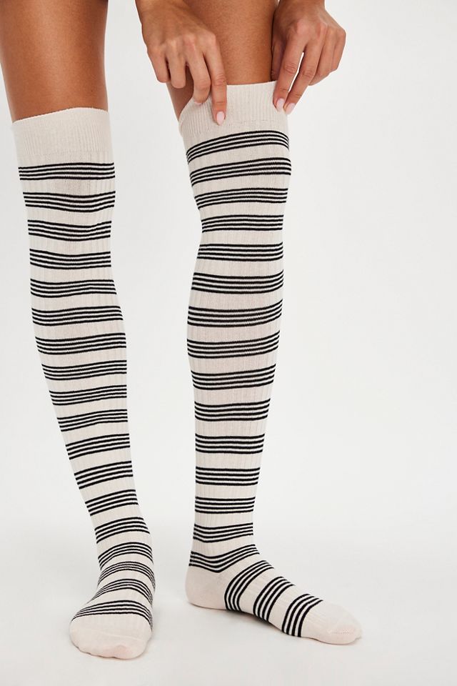 Stripe Out Over The Knee Socks #2