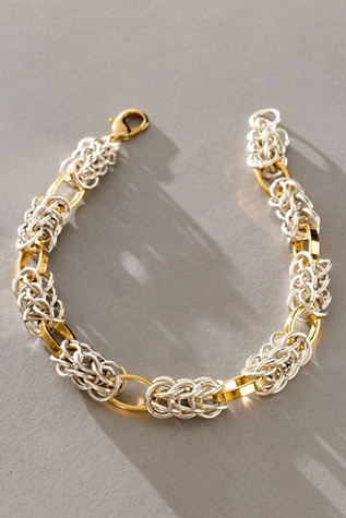 Paula Rosen Two Tone Cage Necklace at Free People in Gold