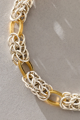 Paula Rosen Two Tone Cage Necklace