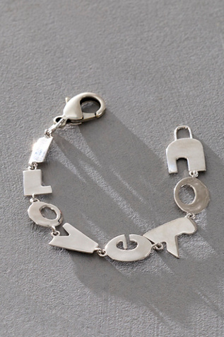 Paula Rosen I Love You Bracelet at Free People in Silver