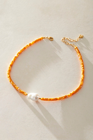 Frasier Sterling Amalfi Baroque Pearl Necklace at Free People in Gold