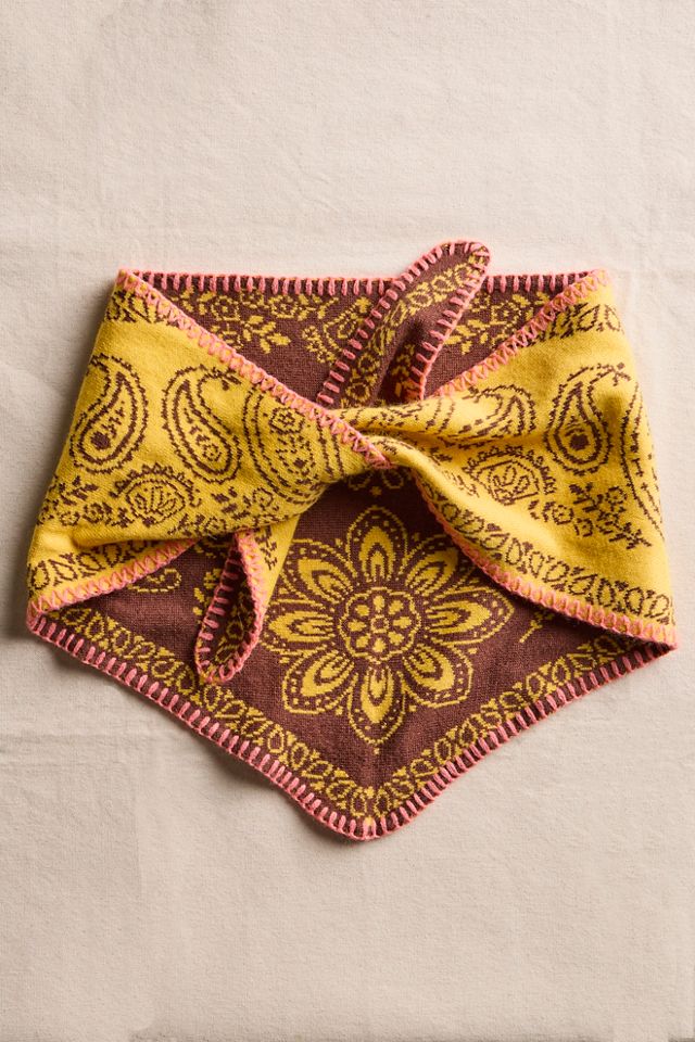 Carmen Knitted Triangle Bandana #1