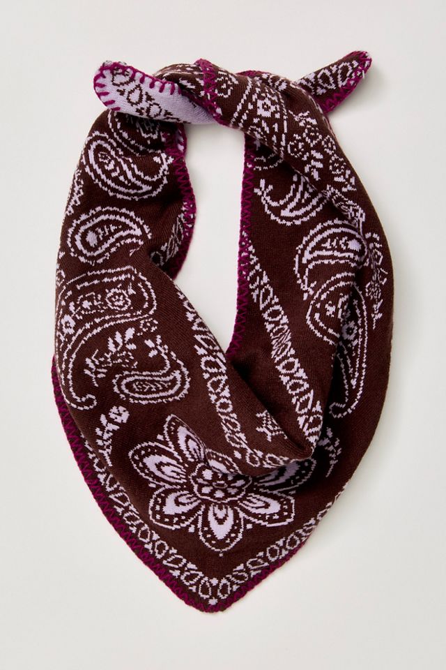 Carmen Knitted Triangle Bandana #3