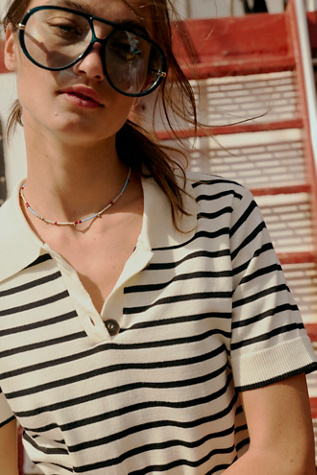 Sunday Afternoon Aviator Sunglasses at Free People in Crystal Navy