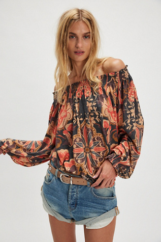 Horizon Knit Top at Free People in Black Combo, Size: Medium