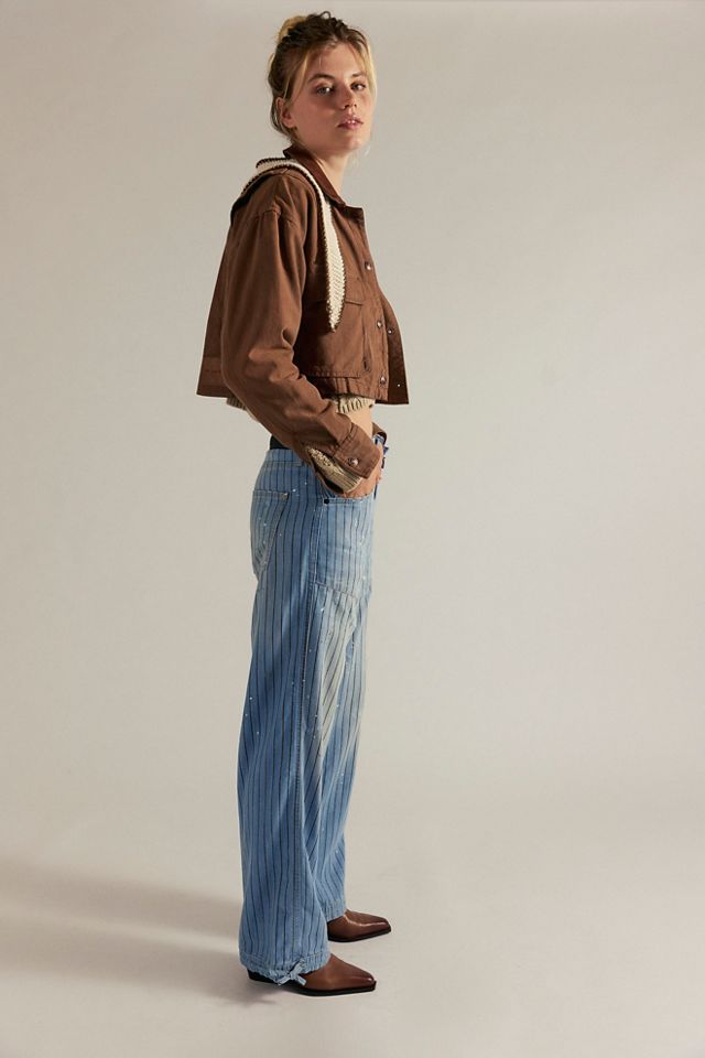 Jeans boyfriend à rayures We The Free Don't Wait Up #2