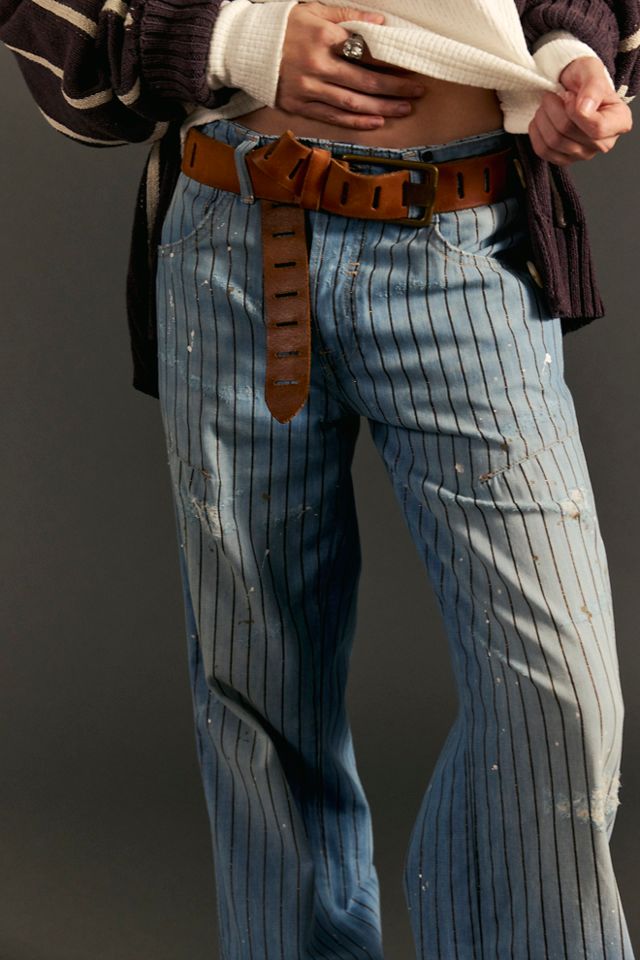 We The Free Don't Wait Up Pinstripe Boyfriend Jeans #1