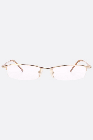 Giant Vintage Dainty Bayonetta Style Glasses by Giant Vintage Sunglasses at Free People in Gold