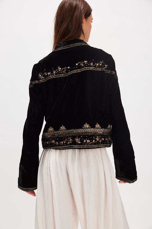 Maxxie Embellished Velvet Jacket #1