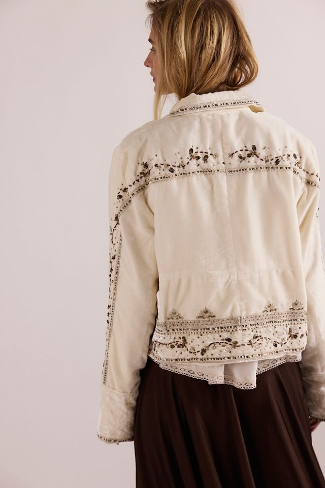 Maxxie Embellished Velvet Jacket #1