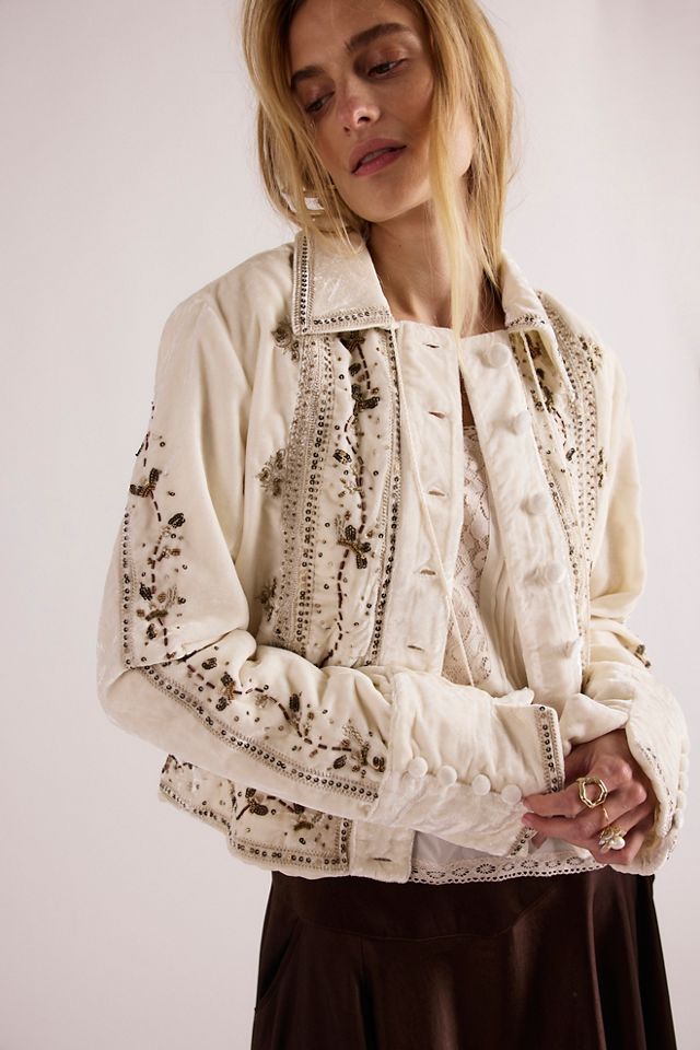 Maxxie Embellished Velvet Jacket #3
