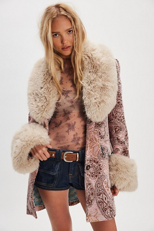 Mercer Faux Fur Collar Tailored Coat