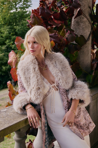 Mercer Faux Fur Collar Tailored Coat