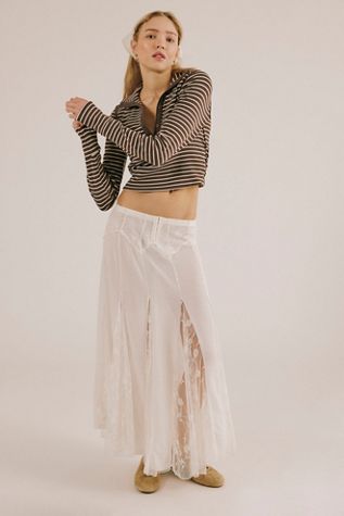 French Courtship Maxi Lace Slip Skirt | Free People