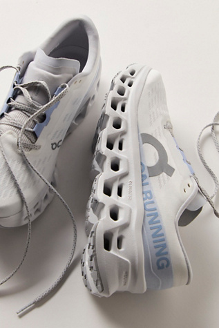 On Cloudmonster 3 Sneakers at Free People in White/Frost, Size: US 8