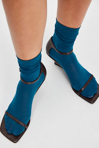 Emma Socks by Swedish Stockings at Free People in Blue