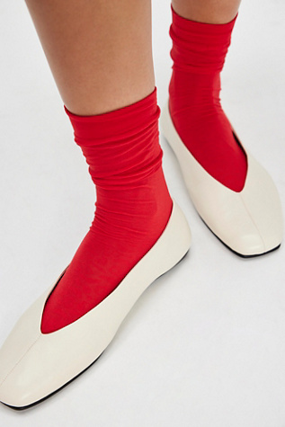 Emma Socks by Swedish Stockings at Free People in Red