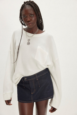 We The Free Dawson Pocket Thermal at Free People in White, Size: S
