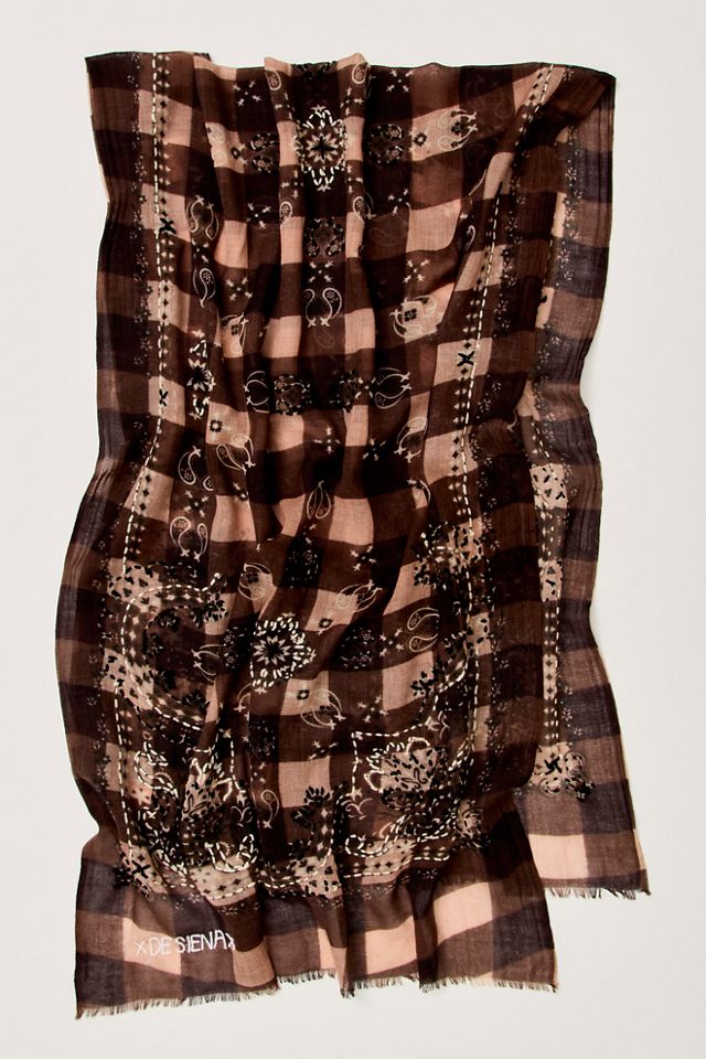 De Sienna Gingham Scarf #2
