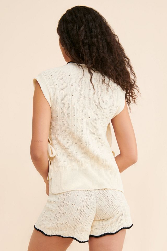 ALOHAS Tina Ecru Tricot Vest #2
