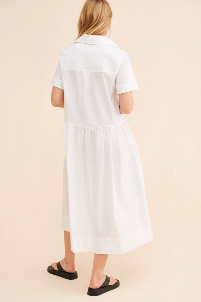 ALOHAS Bay White Midi Shirtdress #1