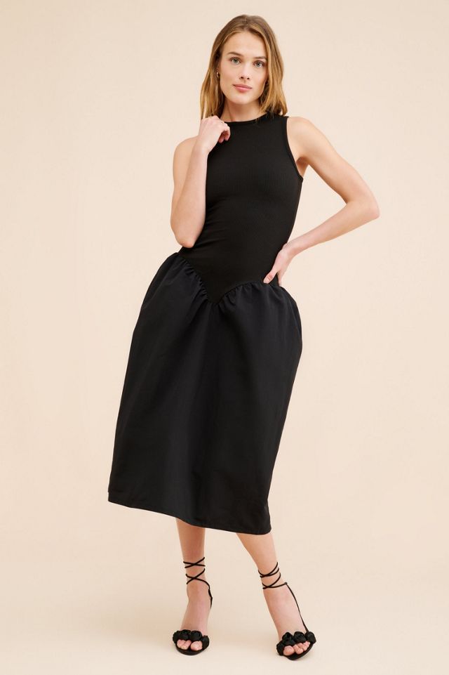 Saemdi Ribbed Drop Waist Midi Dress #3