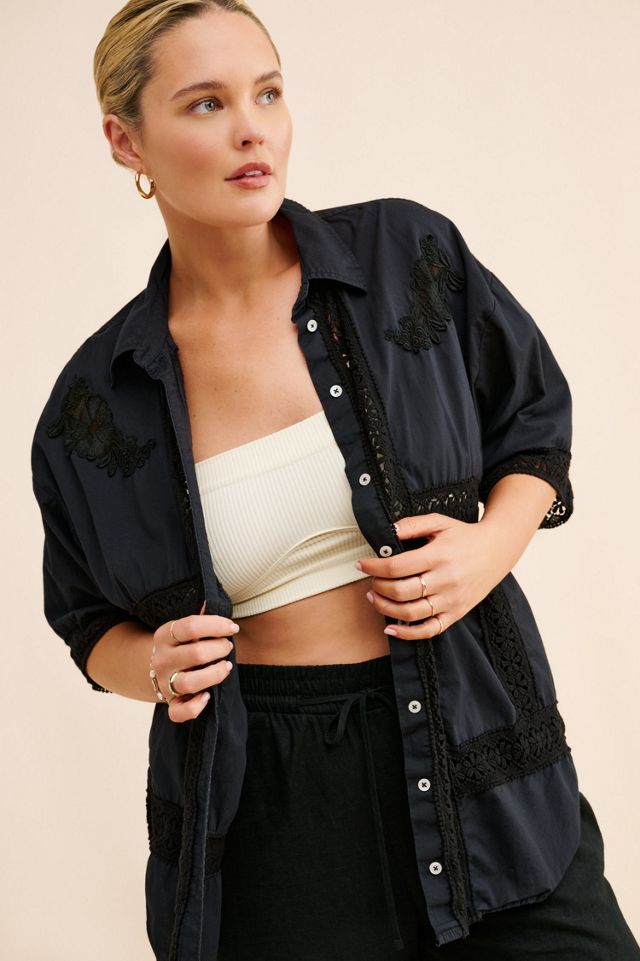 Re_Nuuly x Tricia Fix Crochet Button Down #1