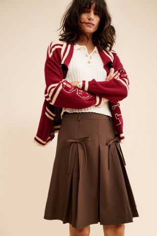 Find Me Now Bow Midi Skirt