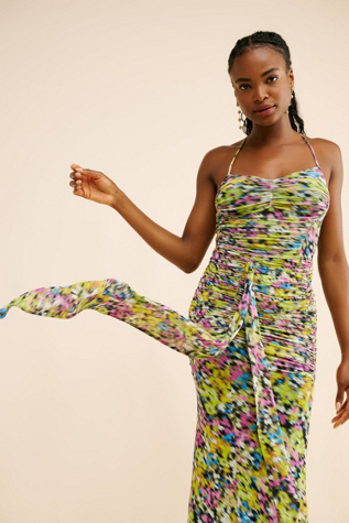 AFRM Azula Halter Mesh Maxi Dress