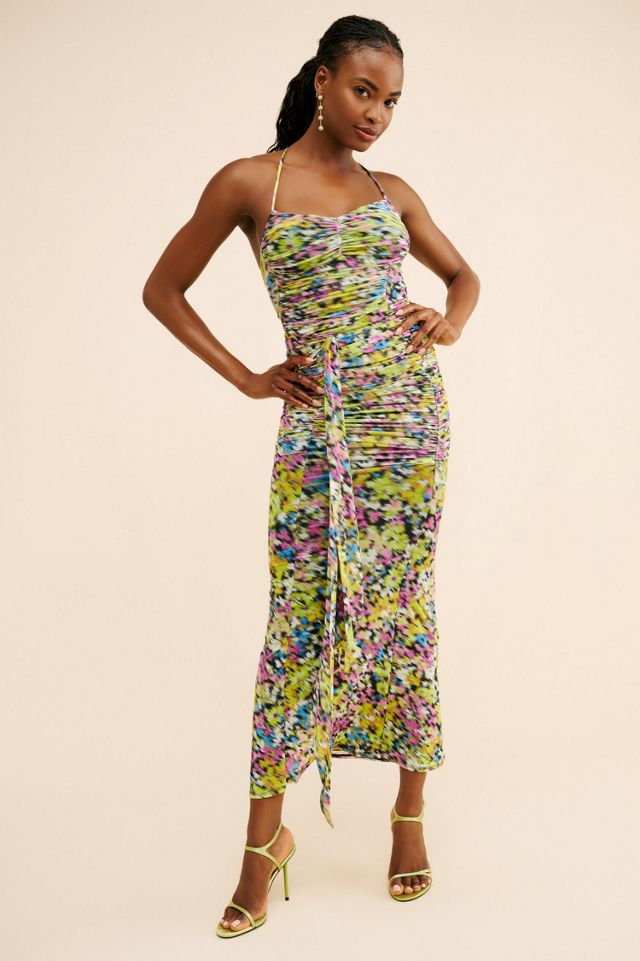 AFRM Azula Halter Mesh Maxi Dress #3