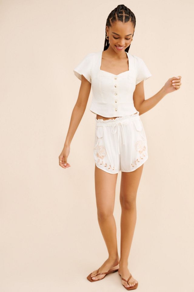 Jen's Pirate Booty Embroidered Rodeo Shorts #3