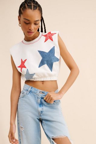 Re_Nuuly x Tricia Fix Americana Muscle Tank